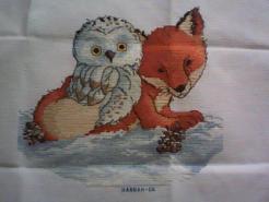 Cross stitch square for Cassian's quilt