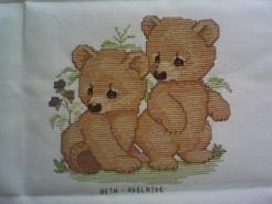 Cross stitch square for Cassian's quilt
