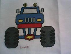 Cross stitch square for Arthur's quilt
