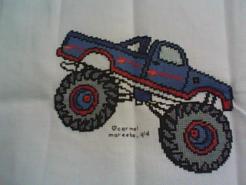 Cross stitch square for Arthur's quilt