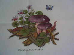 Cross stitch square for Sienna-Violet's quilt