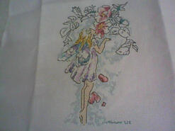 Cross stitch square for Sienna-Violet's quilt