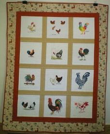 Photo of (QUILTED) Chooks & Roosters E01s quilt