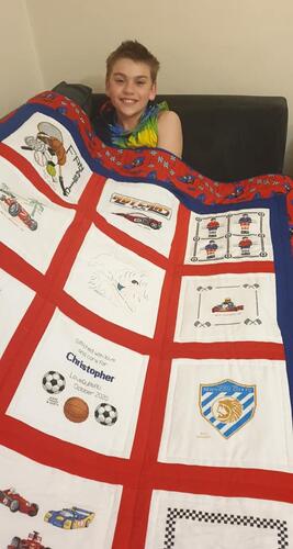 Photo of Christopher Cs quilt