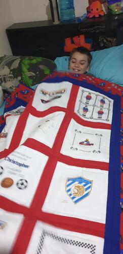 Photo of Christopher Cs quilt