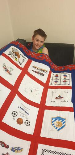 Photo of Christopher Cs quilt
