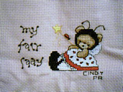 Cross stitch square for Kaylee B's quilt