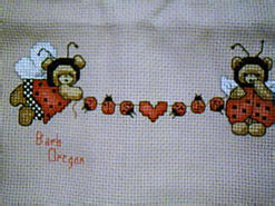 Cross stitch square for Kaylee B's quilt